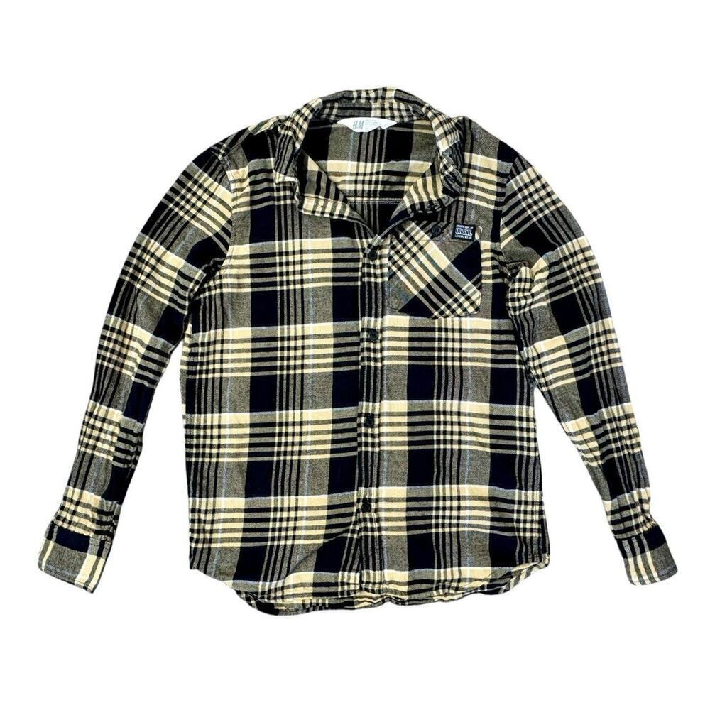 LED ZEPPELIN 70s Rock Retro Vintage Upcycled Plaid Flannel Kids Shirt Sz 10/12 - Picture 3 of 11